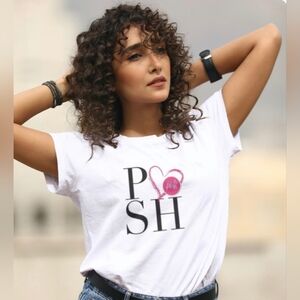 POSH White Graphic Tee